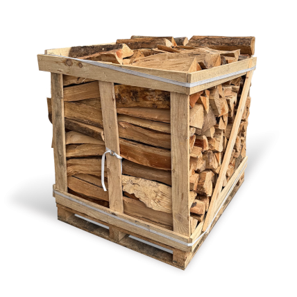 Palette de bûches 50 cm Premium – 1,3 stères rangés sec étuvé